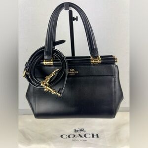 Coach Black Leather 20 Grace Satchel